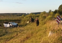 Una familia volcó con su vehículo en la Autovía 14