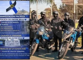 En Entre Ríos policías anunciaron una manifestación pacífica para marzo