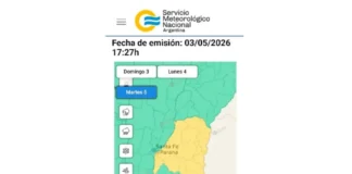 Rige una alerta amarilla por tormentas en Entre Ríos