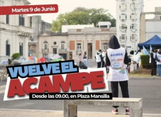 Agmer retoma el acampe frente a Casa de Gobierno en rechazo a la reforma previsional