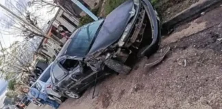 Concordia: Conductor destrozó varios autos e hirió a dos personas con una máquina vial