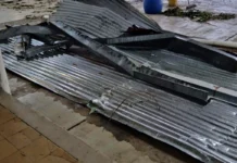 Una de las escuelas afectadas por la tormenta tuvo consecuencias en el 60% de su edificio