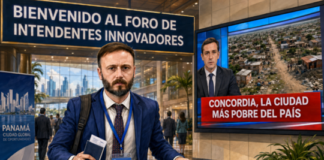 Azcué en Panamá mientras los concordienses «pagan el arroz en cuotas»