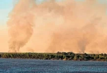 Volvieron los incendios en las islas entrerrianas frente al Gran Rosario