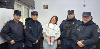 Policías asistieron a una bebé de tres meses que había dejado de respirar en Concordia